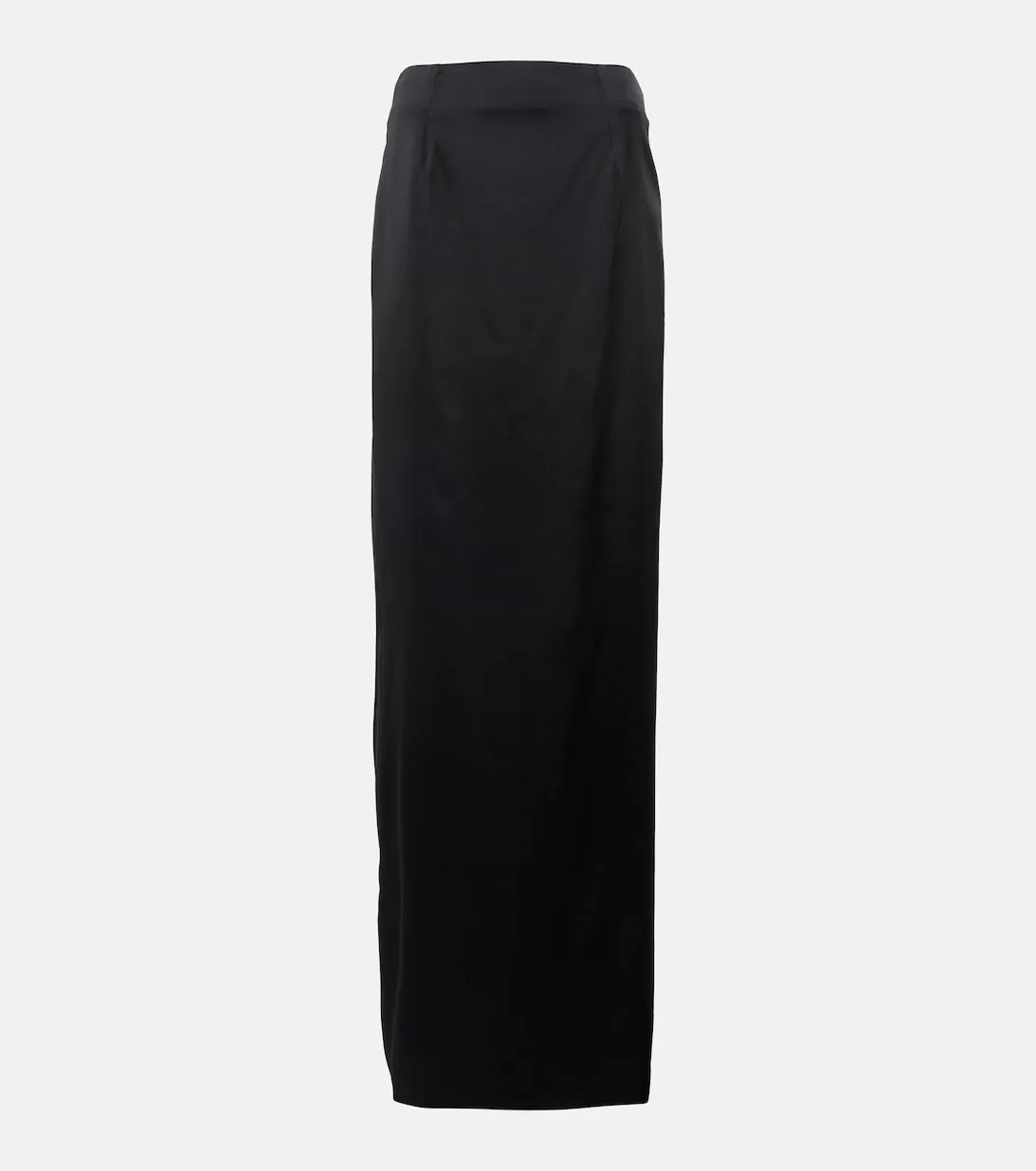 BALENCIAGA satin maxi skirt, black