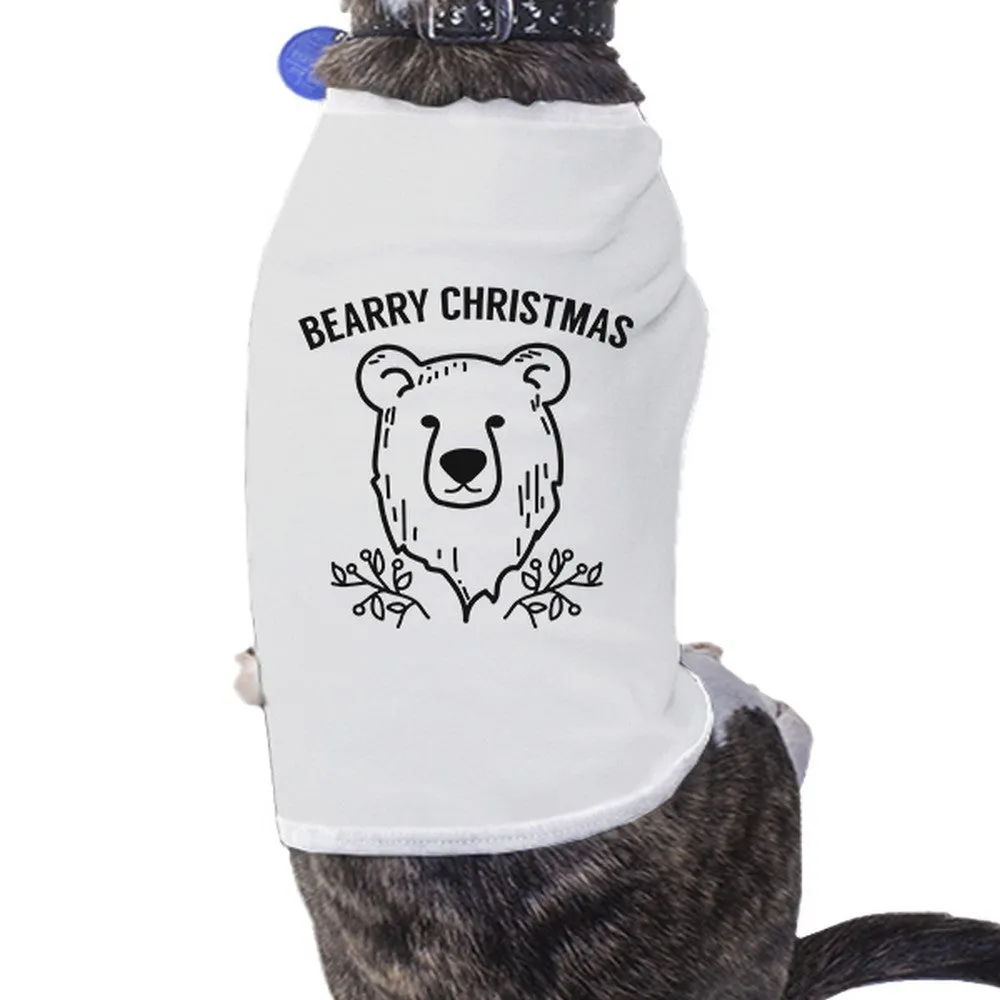 Bearry Christmas Bear Pets White Shirt