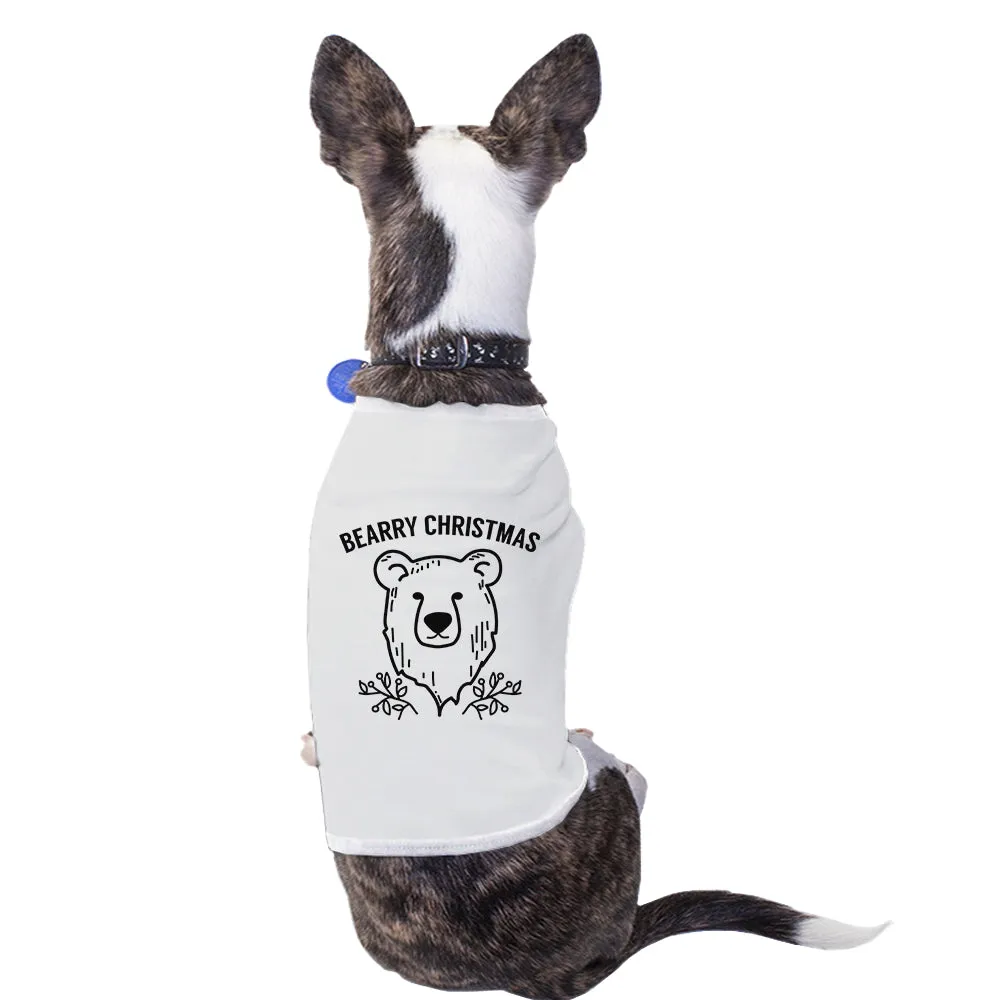 Bearry Christmas Bear Pets White Shirt