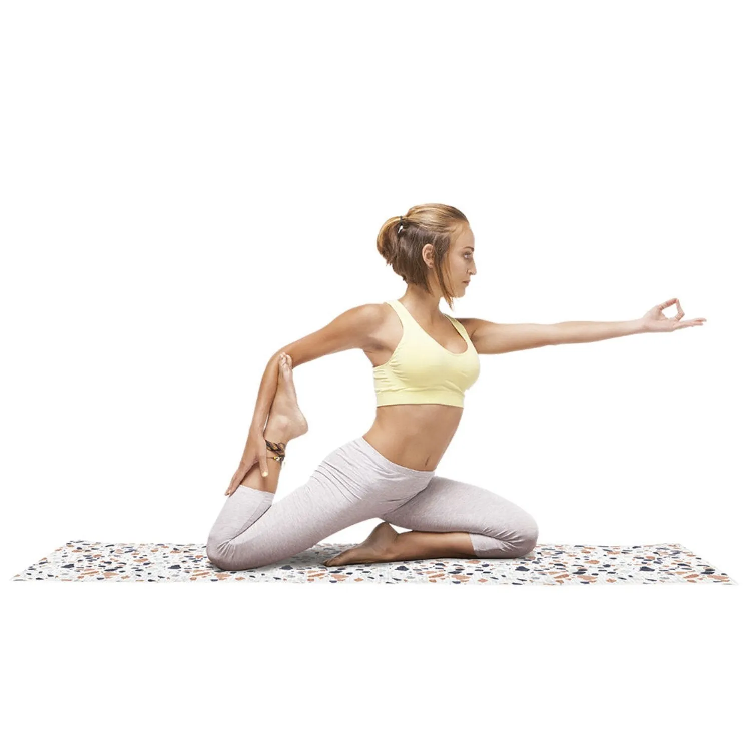doiy | yoga mat | terrazzo white ~ DC