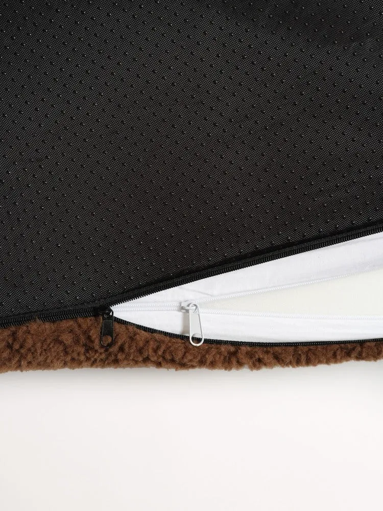 Faux Fur Pet Bed - Coffee