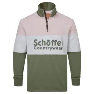 Schoffel Unisex Exeter Heritage 1/4 Zip Sweater - Blush