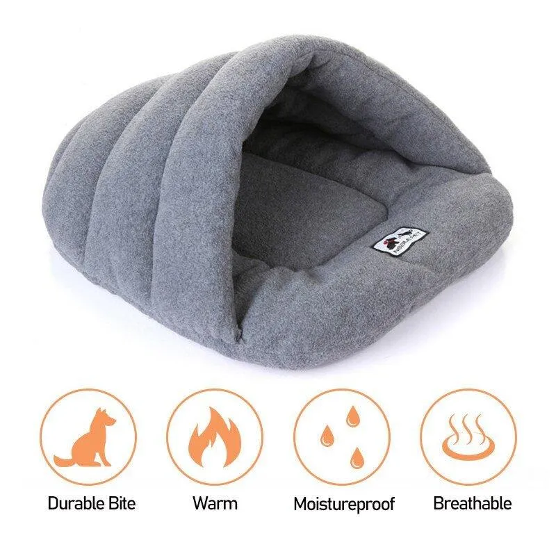 Warm Dog Bed Cave Portable Puppy Kennel Washable Soft Pet Mat Indoor Cat House for Small Medium Dogs Sleeping Bag Pet Supplies